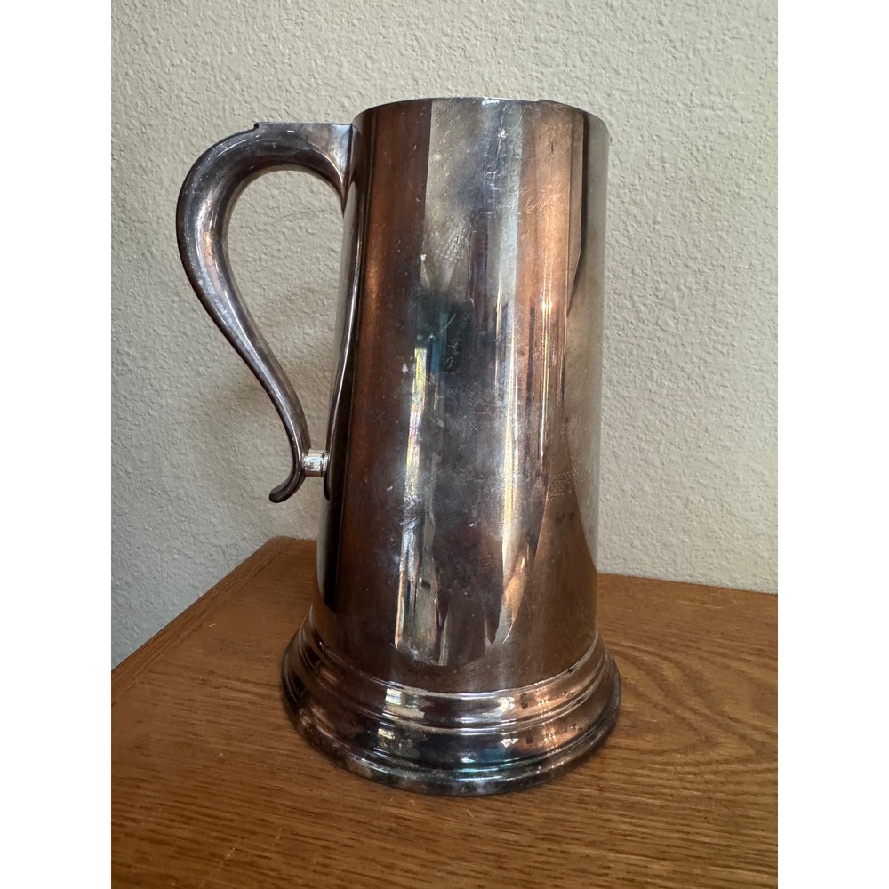 Vintage 1950's Reed & Barton Water Pitcher 32oz Ice Lip Silver plate Tankard